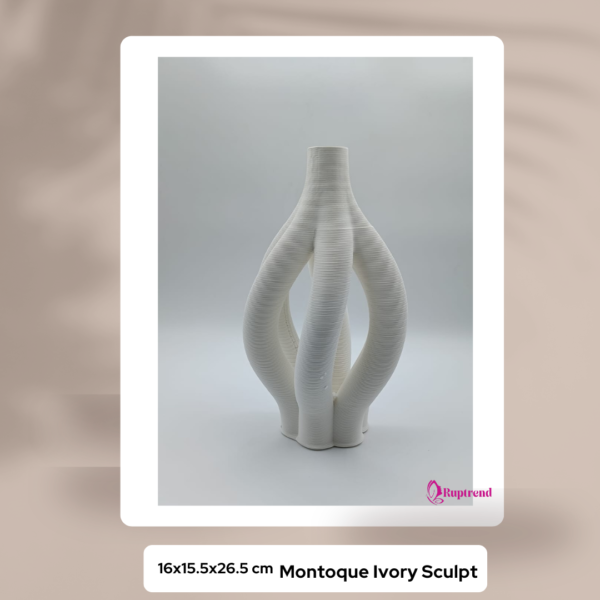 Montoque Ivory Sculpt Vase
