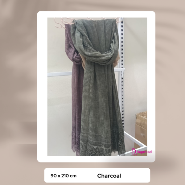 4 Color - Crinkled Earth Whisper Hijab (90x210 cm)